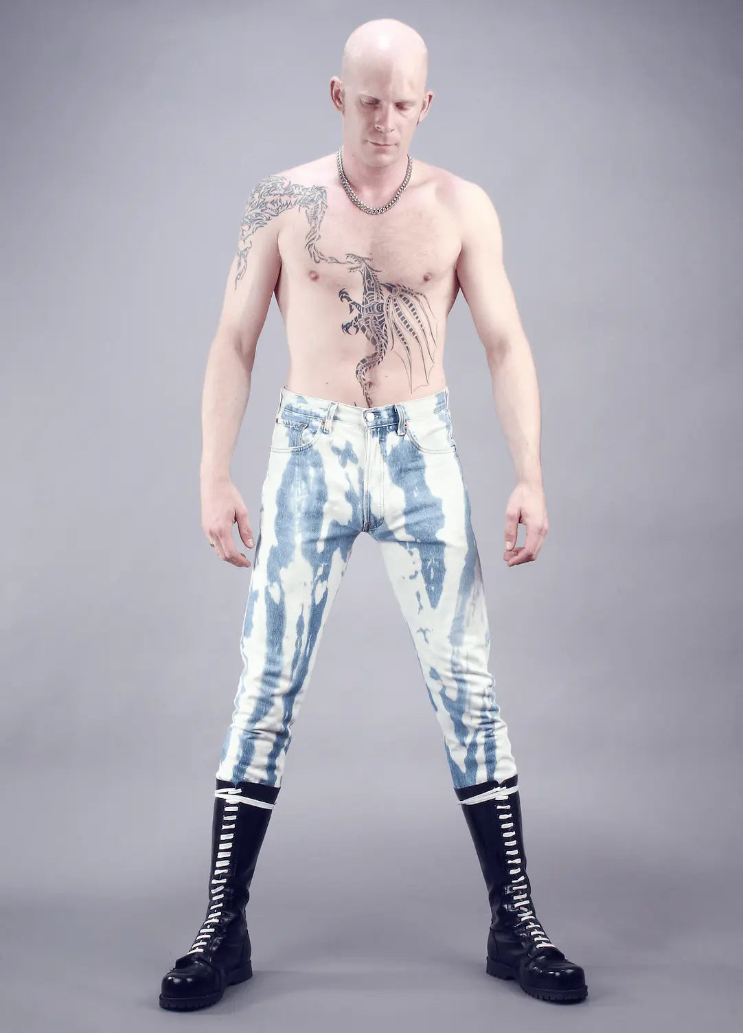 Bleachers bleu clair Levi's 501 coupe skinny avec fermeture éclair au dos et sur toute la longueur
