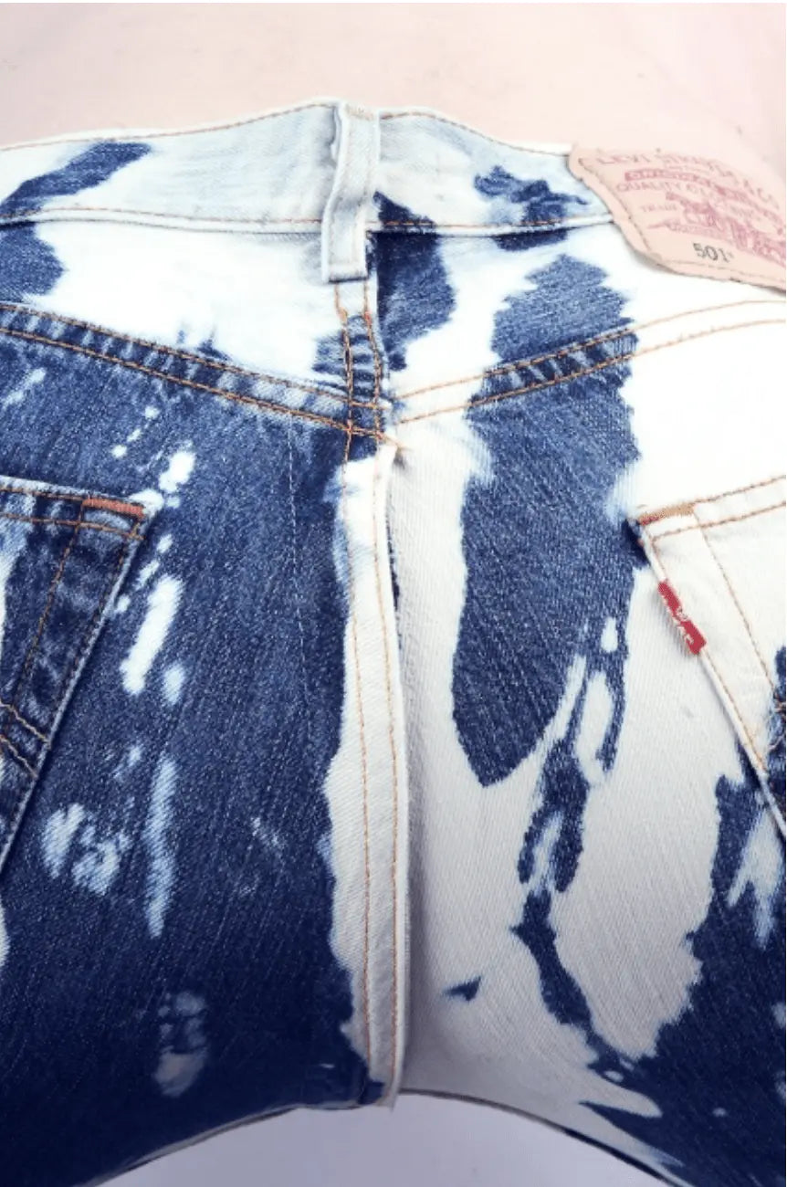 Bleachers bleu clair Levi's 501 coupe skinny avec fermeture éclair au dos et sur toute la longueur