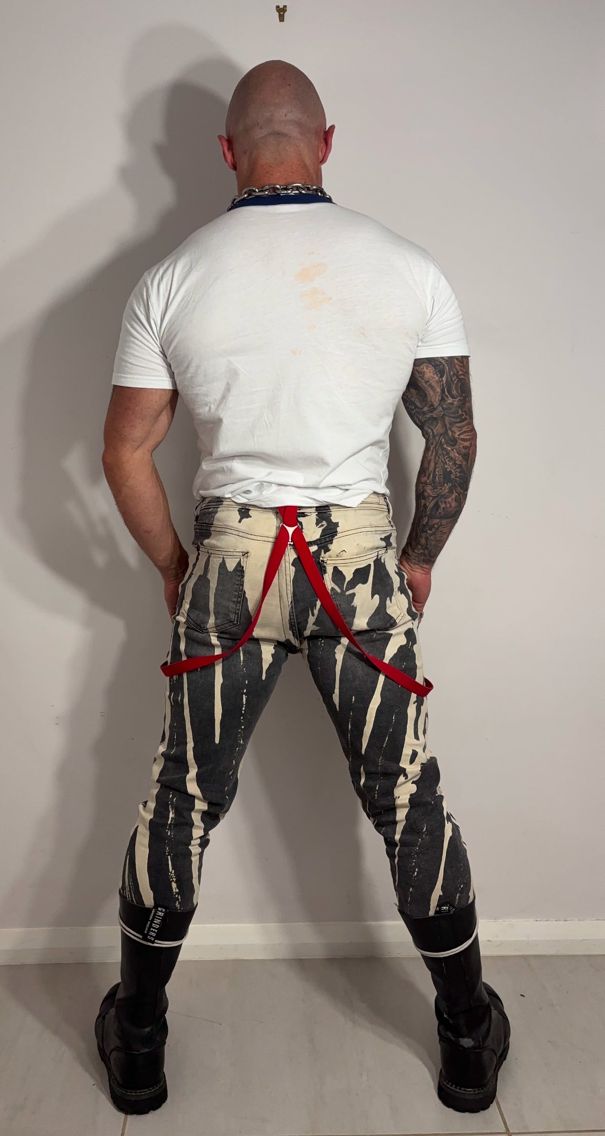 Skinny Fit Stretch-Denim Bleachers schwarz