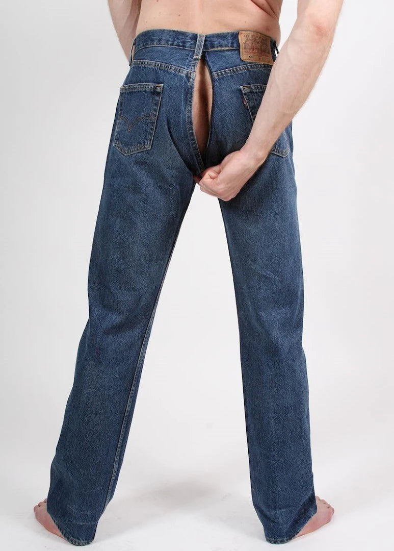 JEAN LEVI'S COUPE STANDARD BLEU FONCÉ AVEC ZIP DOS/FULL