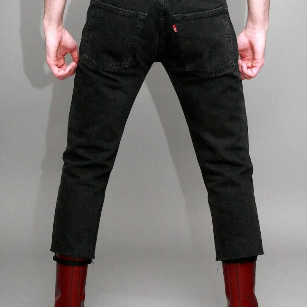 Jean Levi's coupe skinny Noir avec fermeture éclair au dos/entière