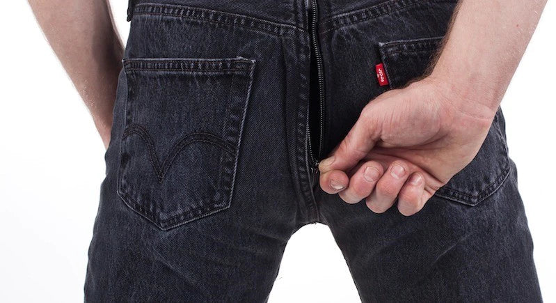 Jean Levi's coupe skinny Noir avec fermeture éclair au dos/entière