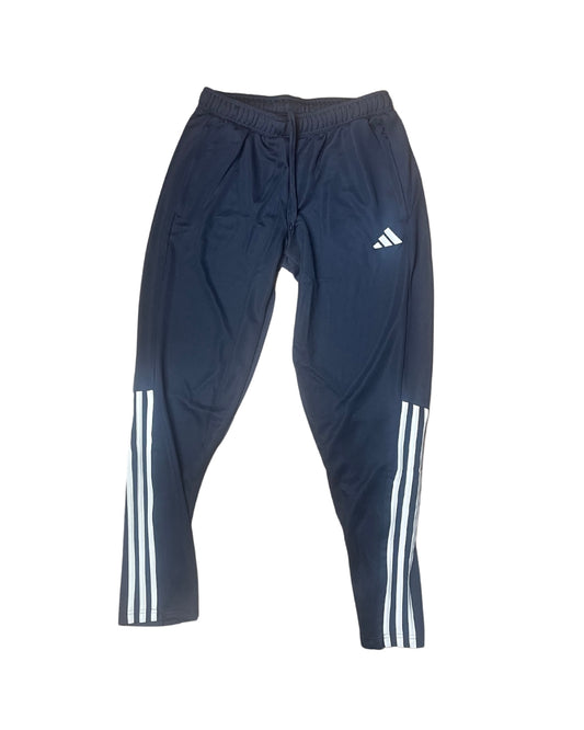 Adidas track suit bottoms "Sereno" lower stripes - Navy with back/full zip (new)
