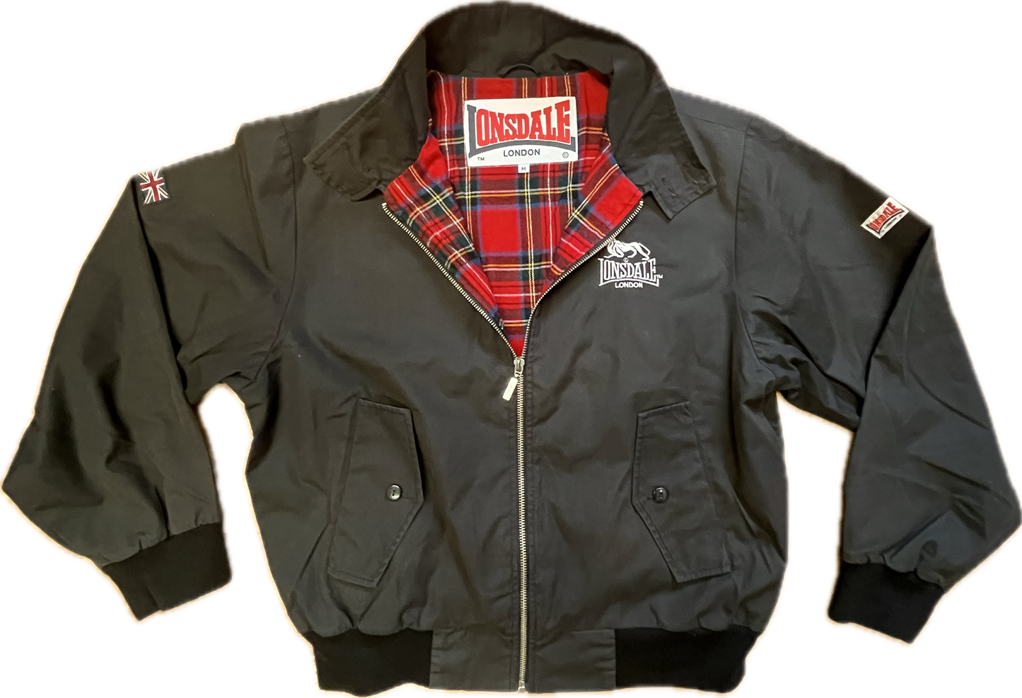 Lonsdale classic slim fit Harrington Jacket. Embroidered classic Lonsdale logo on the chest