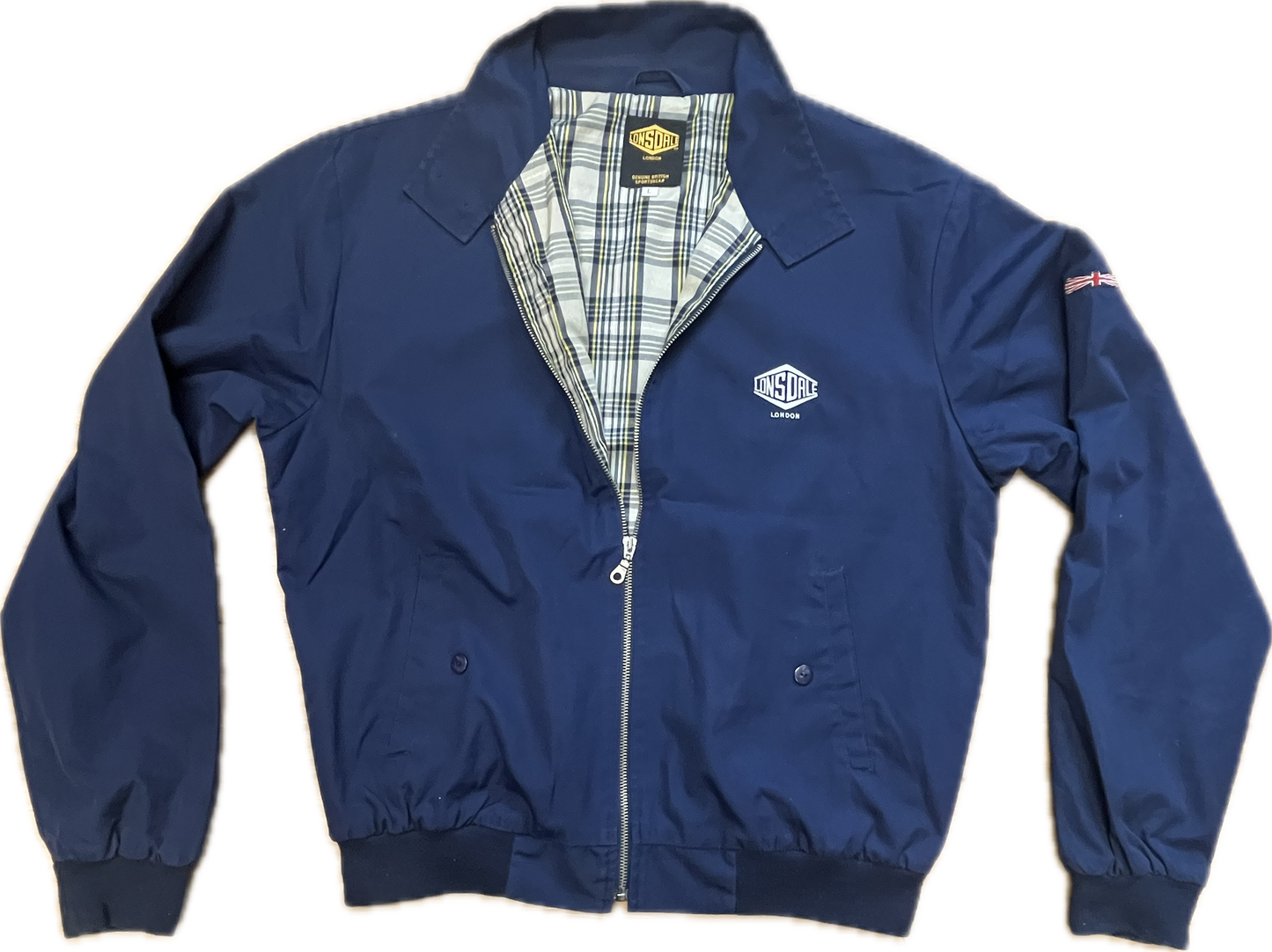 Lonsdale classic slim fit Harrington Jacket. Embroidered classic Lonsdale logo on the chest