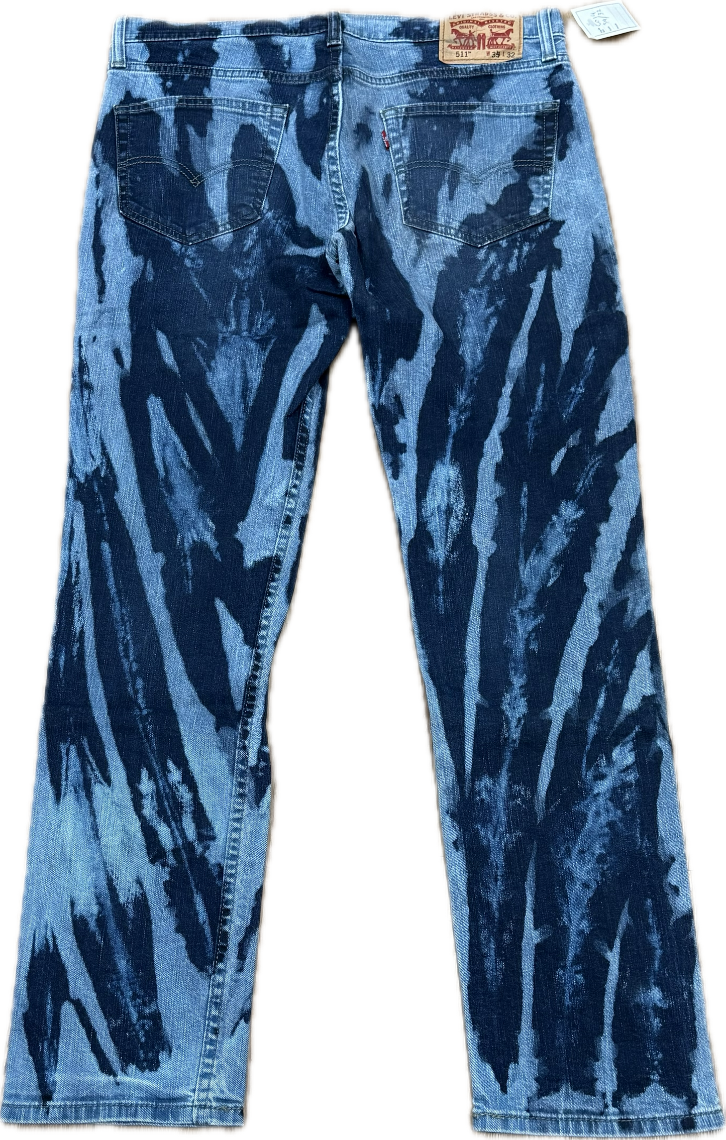 Blue Bleachers Taille skinny extensible 30/31"