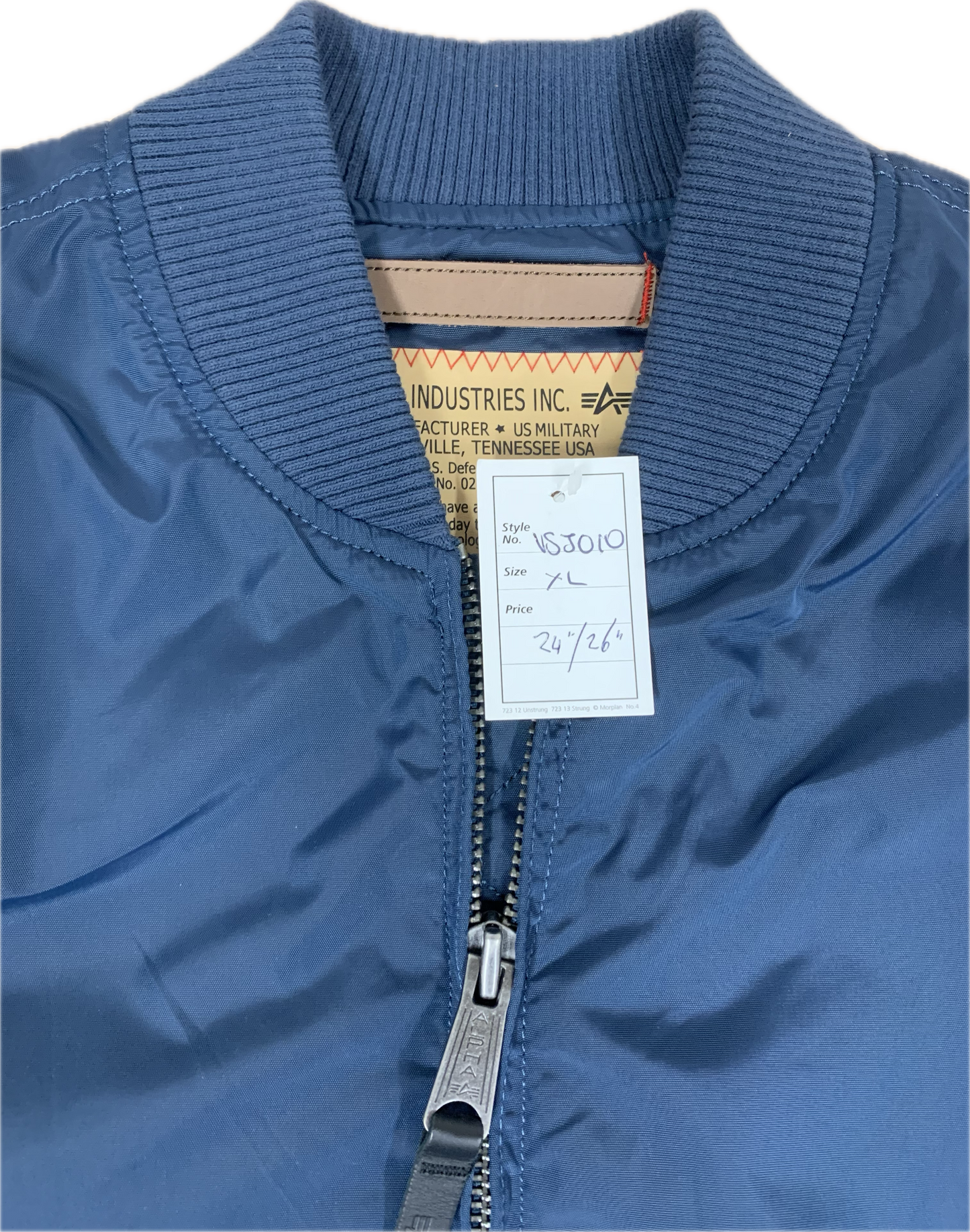 🔥 VESTE DE VOL ALPHA INDUSTRIES MA1 BLEU - ÉTÉ EXTRA LARGE
