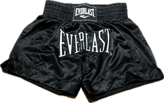 🔥 Everlast satin boxing shorts with full zip black - XL