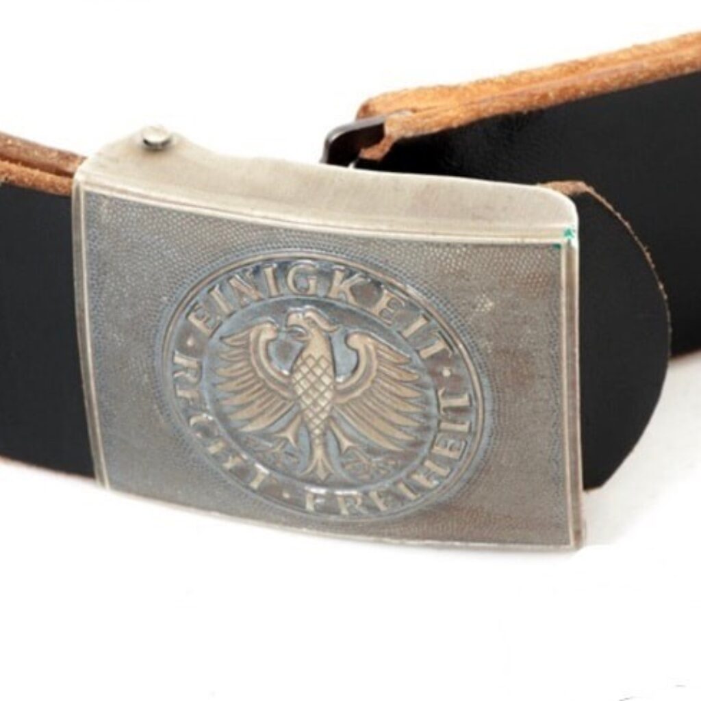 Ceinture en cuir BUNDESWEHR de l'armée allemande et boucle aigle