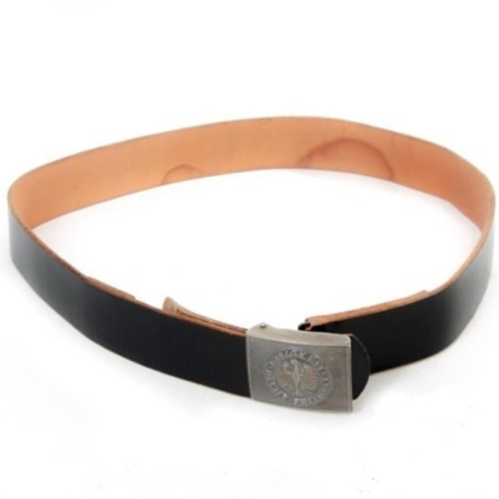 Ceinture en cuir BUNDESWEHR de l'armée allemande et boucle aigle