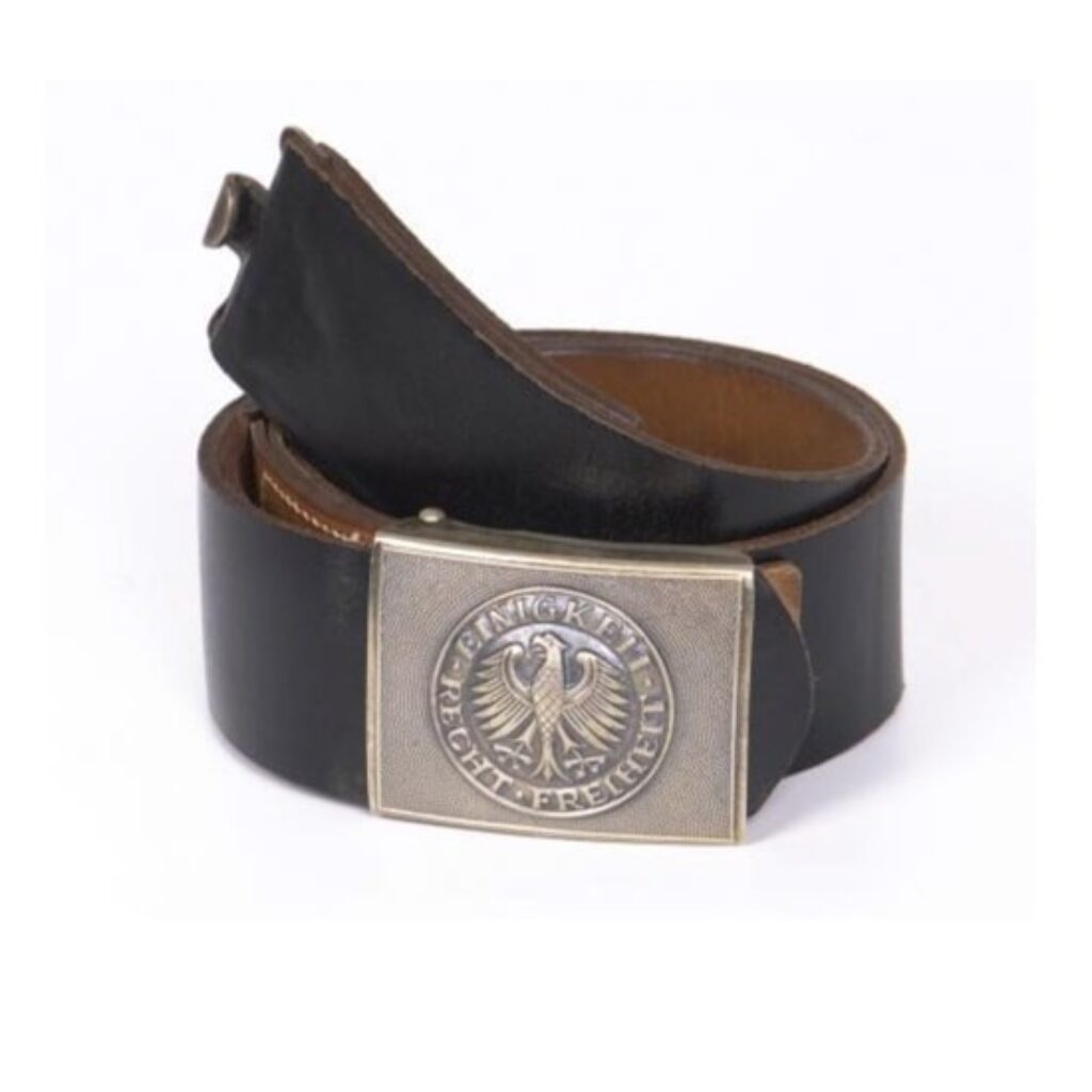 Ceinture en cuir BUNDESWEHR de l'armée allemande et boucle aigle