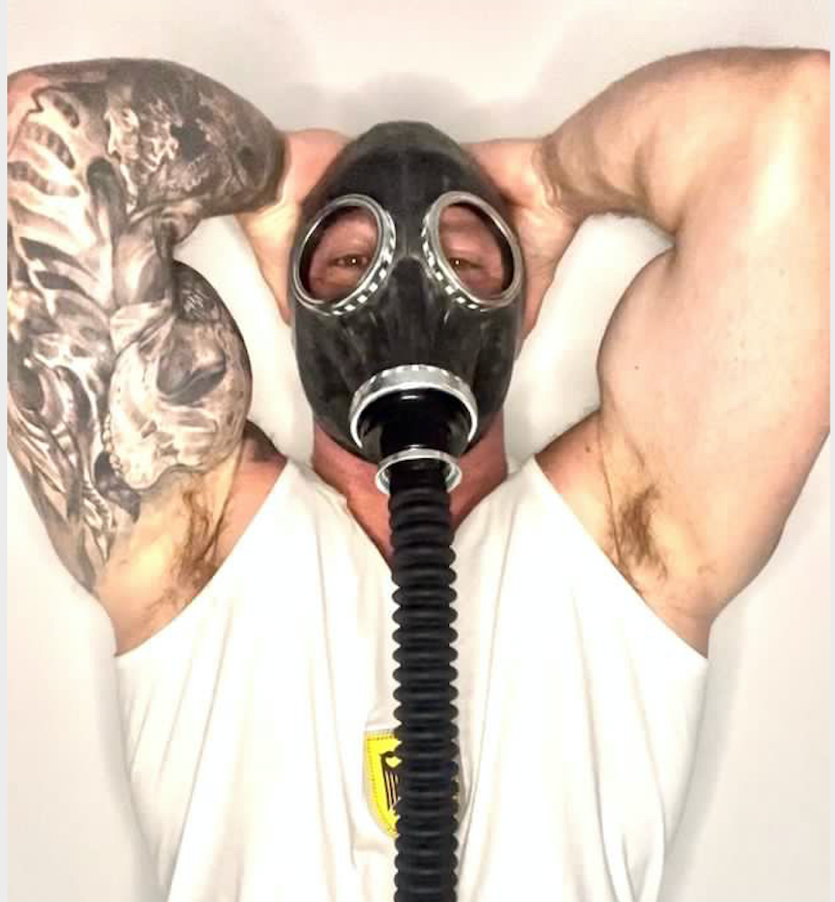 Ensemble masque à gaz russe noir GP5