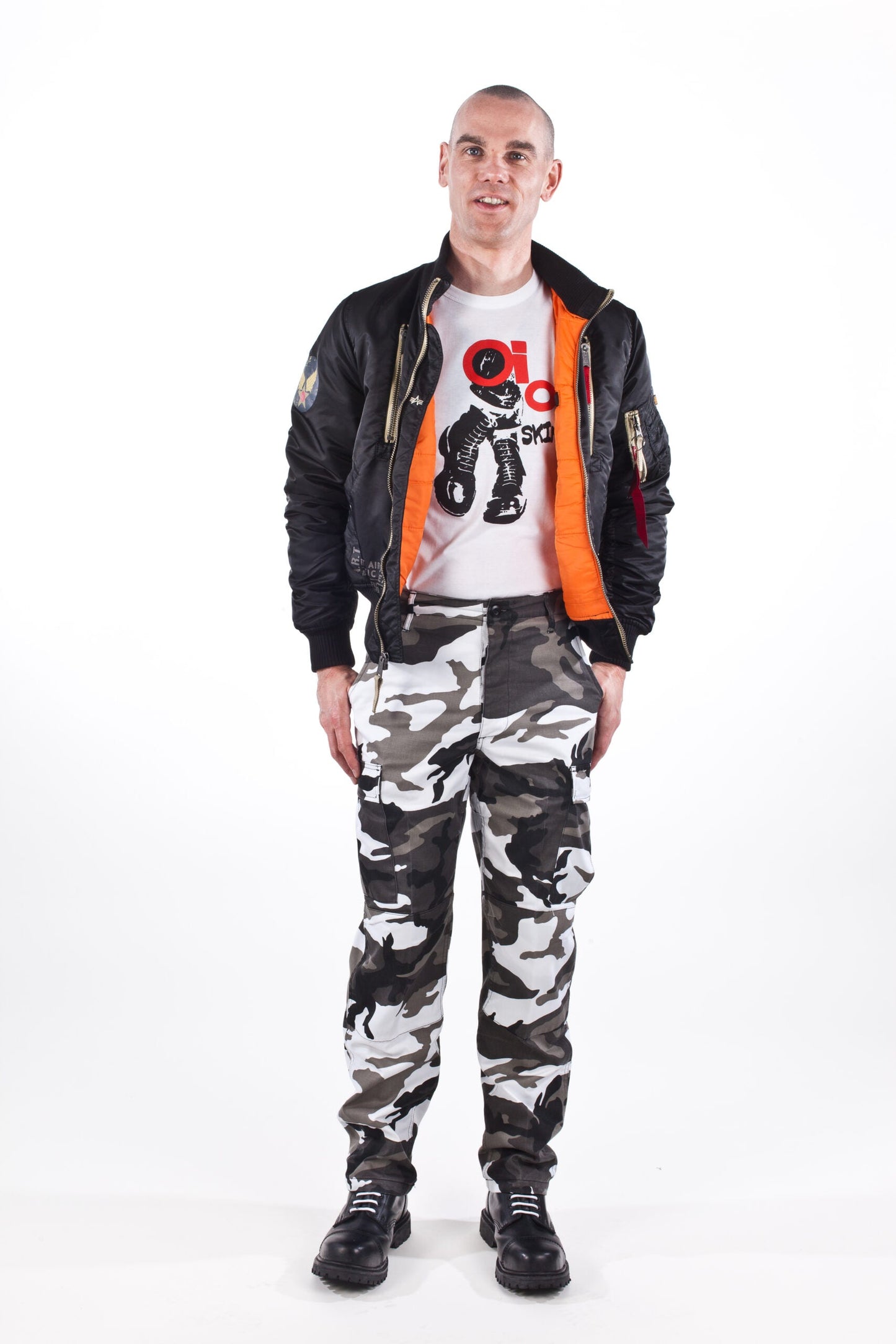 Combat trousers city camouflage with back/full zip