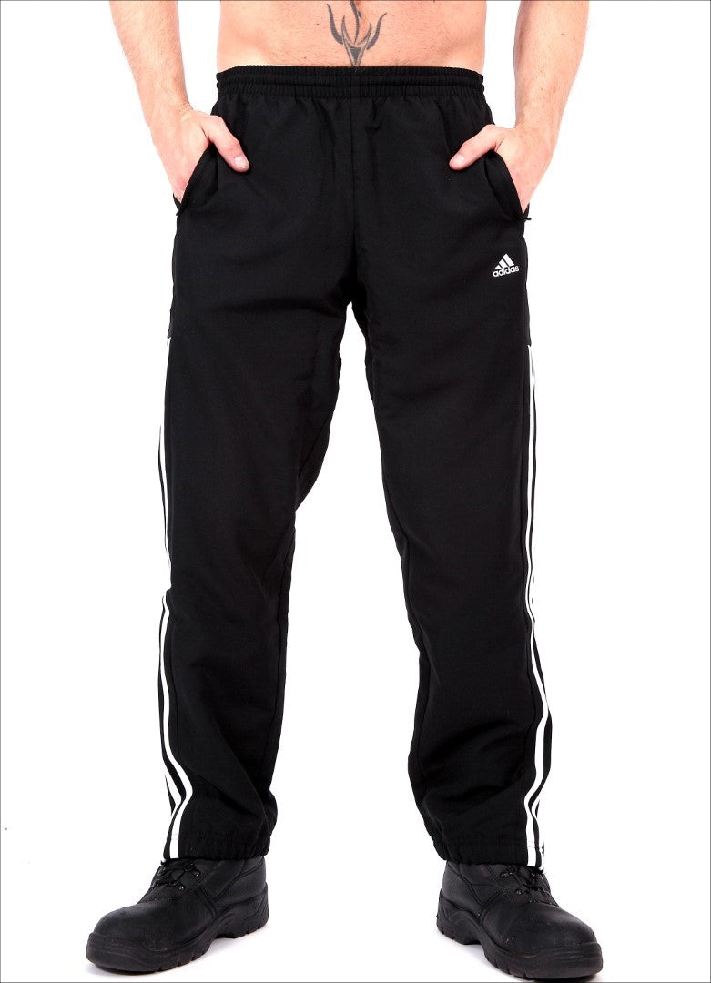 Adidas Back Zip Trainingshose "Samson" - Schwarz mit durchgehendem Reißverschluss auf der Rückseite