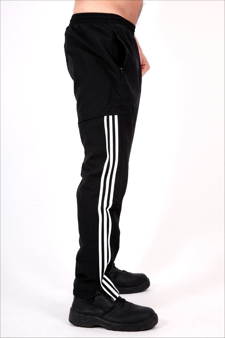 Adidas Back Zip Trainingshose "Samson" - Schwarz mit durchgehendem Reißverschluss auf der Rückseite