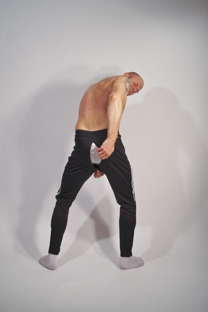 Adidas track suit bottoms "Sereno" - Navy with back/full zip (new)