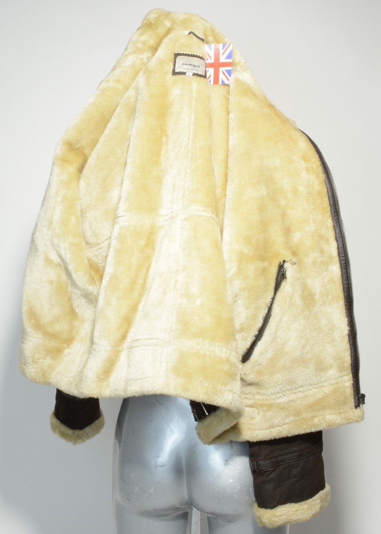 🔥 "Conbipel" Aviator jacket brown Large