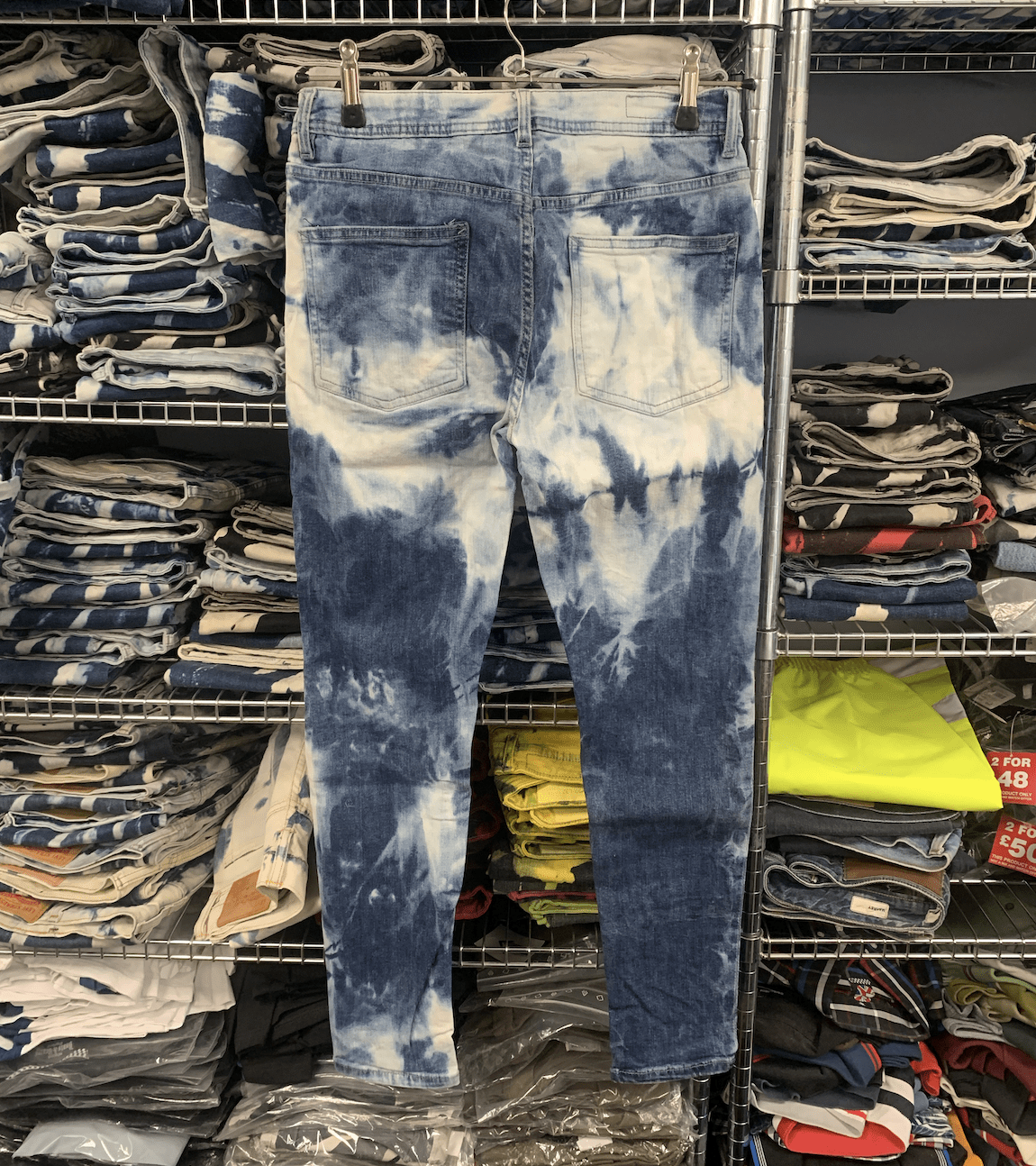 Blue Bleachers Taille skinny extensible 30/31"