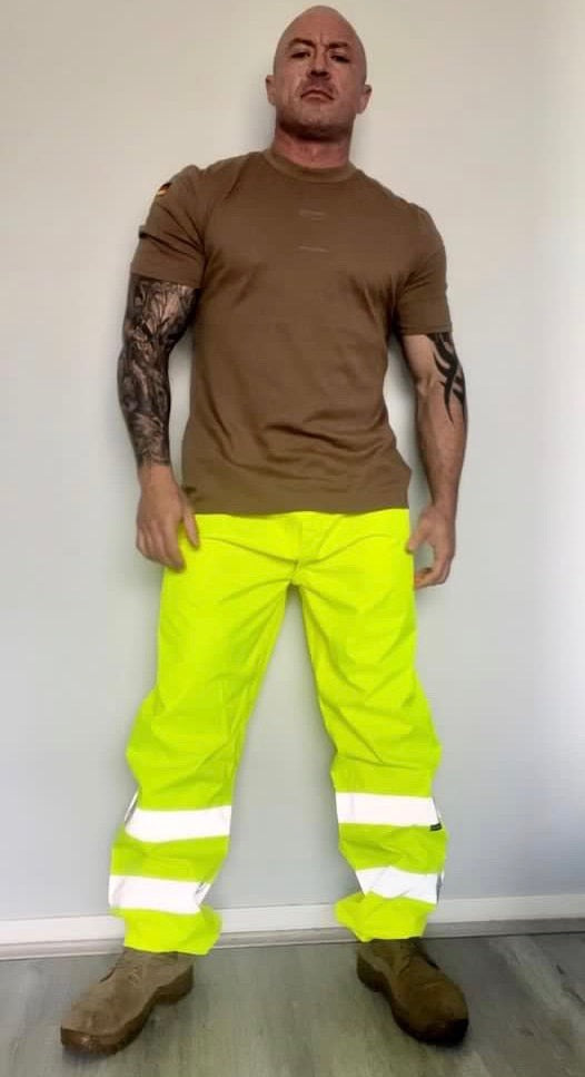 Dunlop Hi Vis waterproof trousers