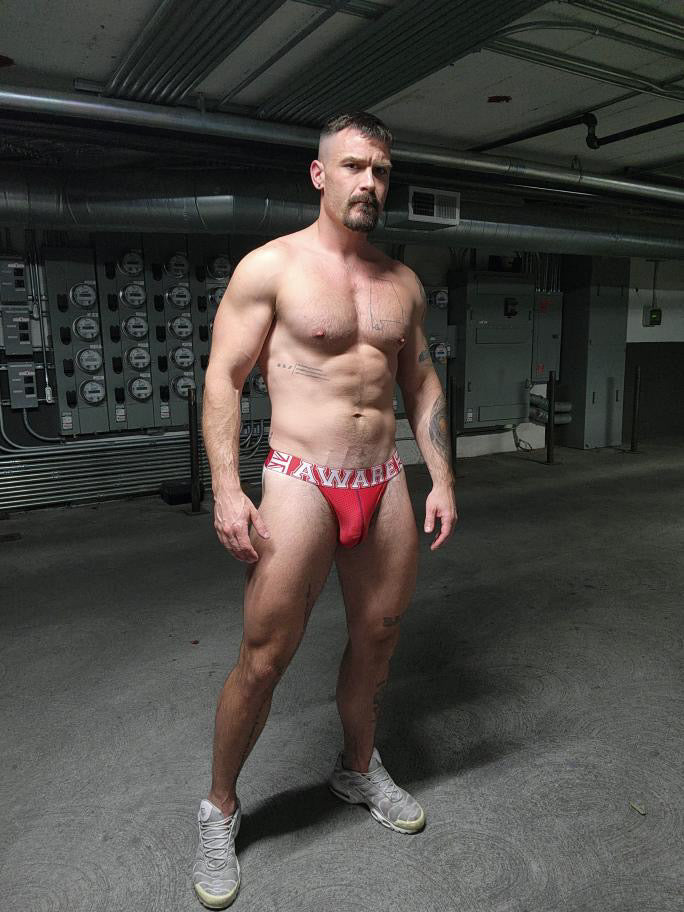 “AWARE” JOCKSTRAPS – BLACK, WHITE OR RED