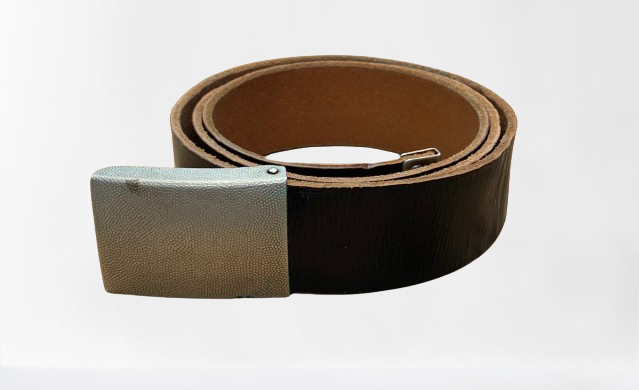 Ceinture en cuir BUNDESWEHR de la marine allemande et boucle aigle