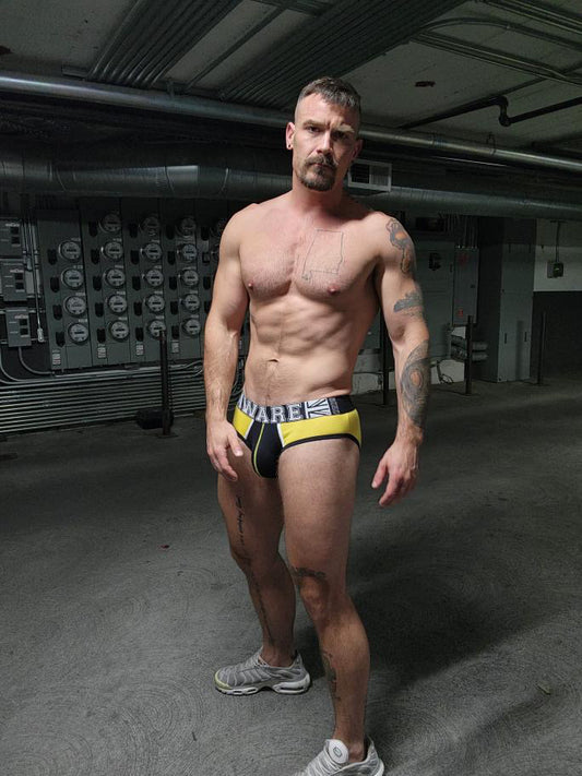 "Aware" Briefs - Yellow/ Black