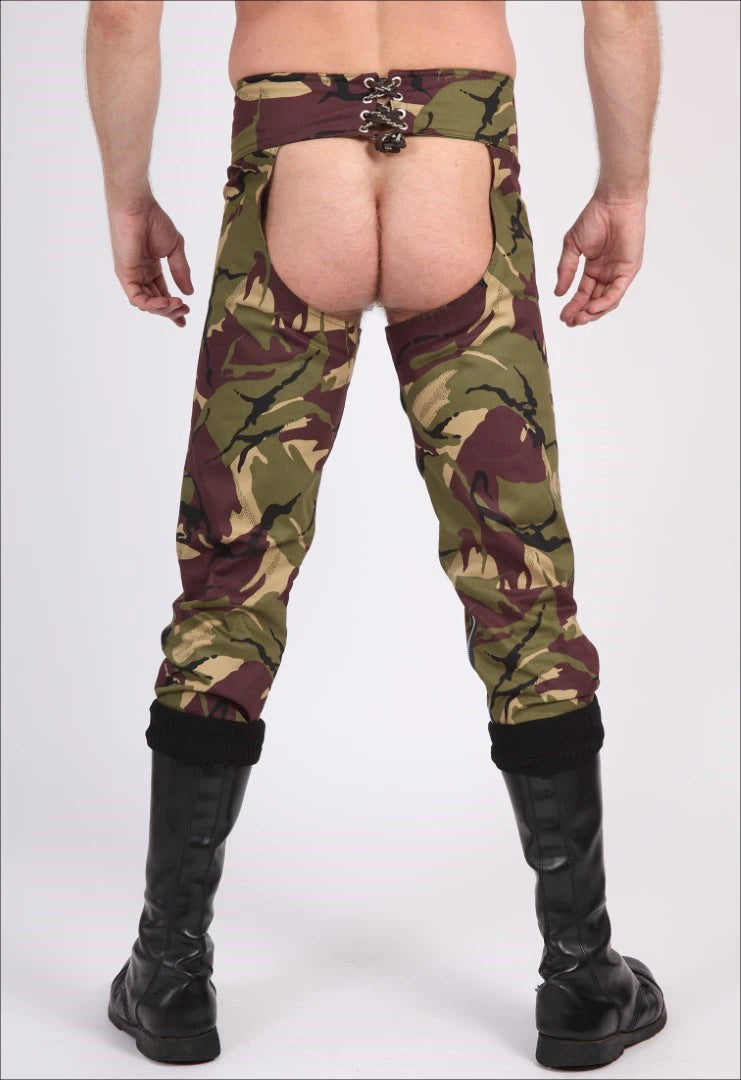 Chaps im Army-Tarnmuster - Woodland-Tarnung