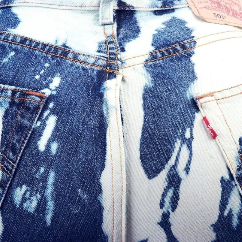 Bleachers light blue Levi's 501 straight fit with back/full zip