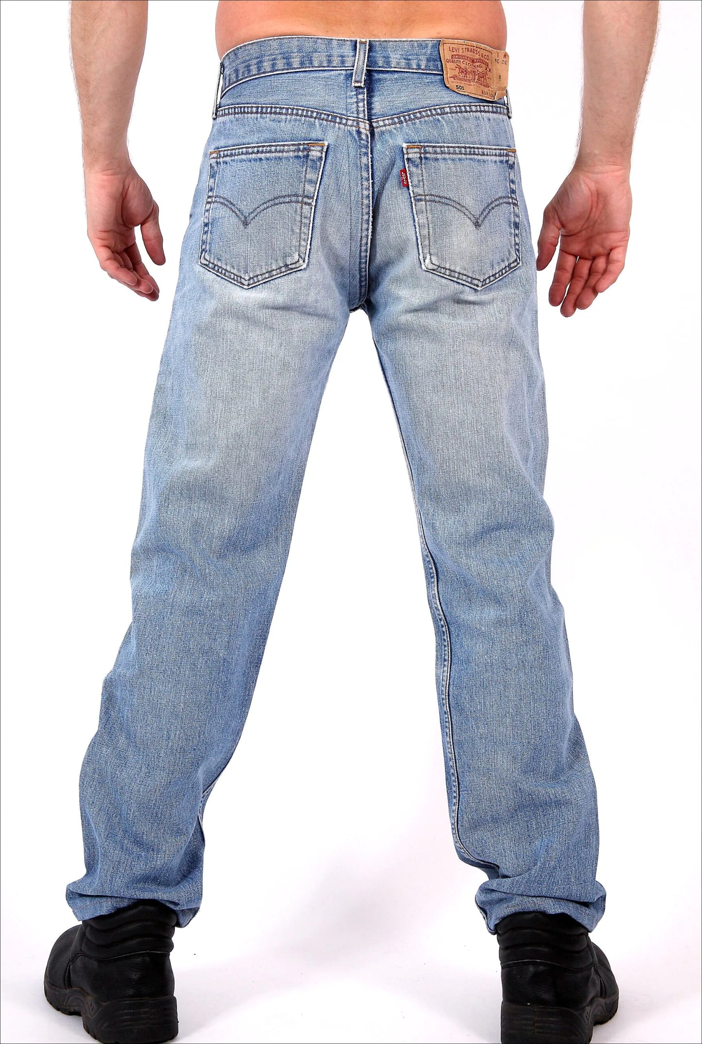 Standard fit Levi's jeans light blue with back/full zip