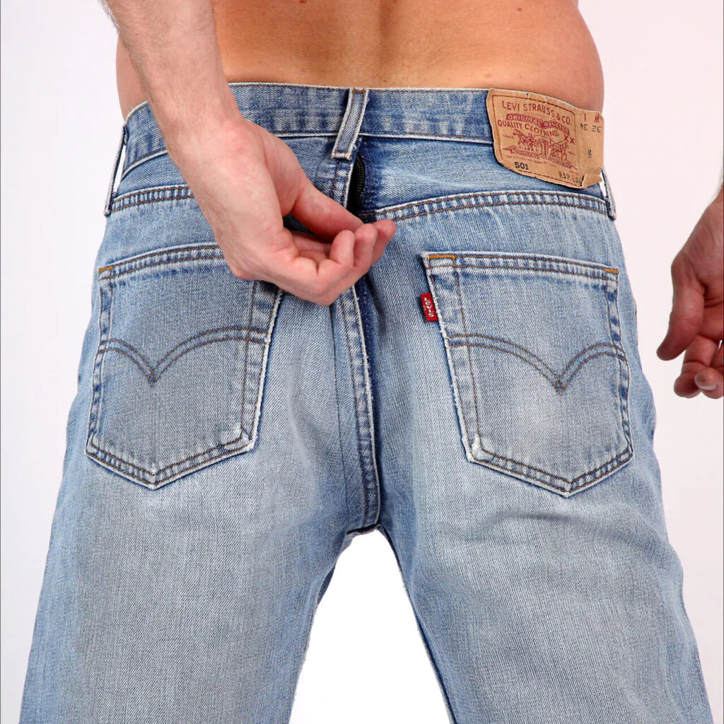 Standard fit Levi's jeans light blue with back/full zip