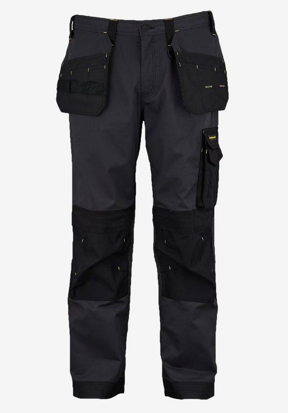 Dunlop On Site Pantalon avec dos et fermeture éclair complète - Gris/noir