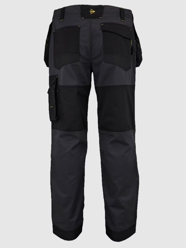 Dunlop On Site Pantalon avec dos et fermeture éclair complète - Gris/noir