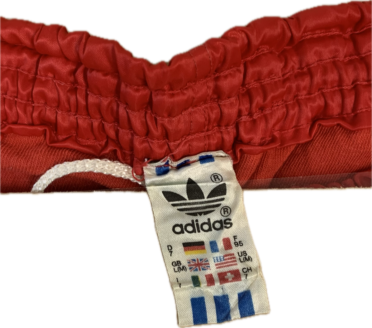 Adidas satin football shorts red Large - "Made in West Germany"