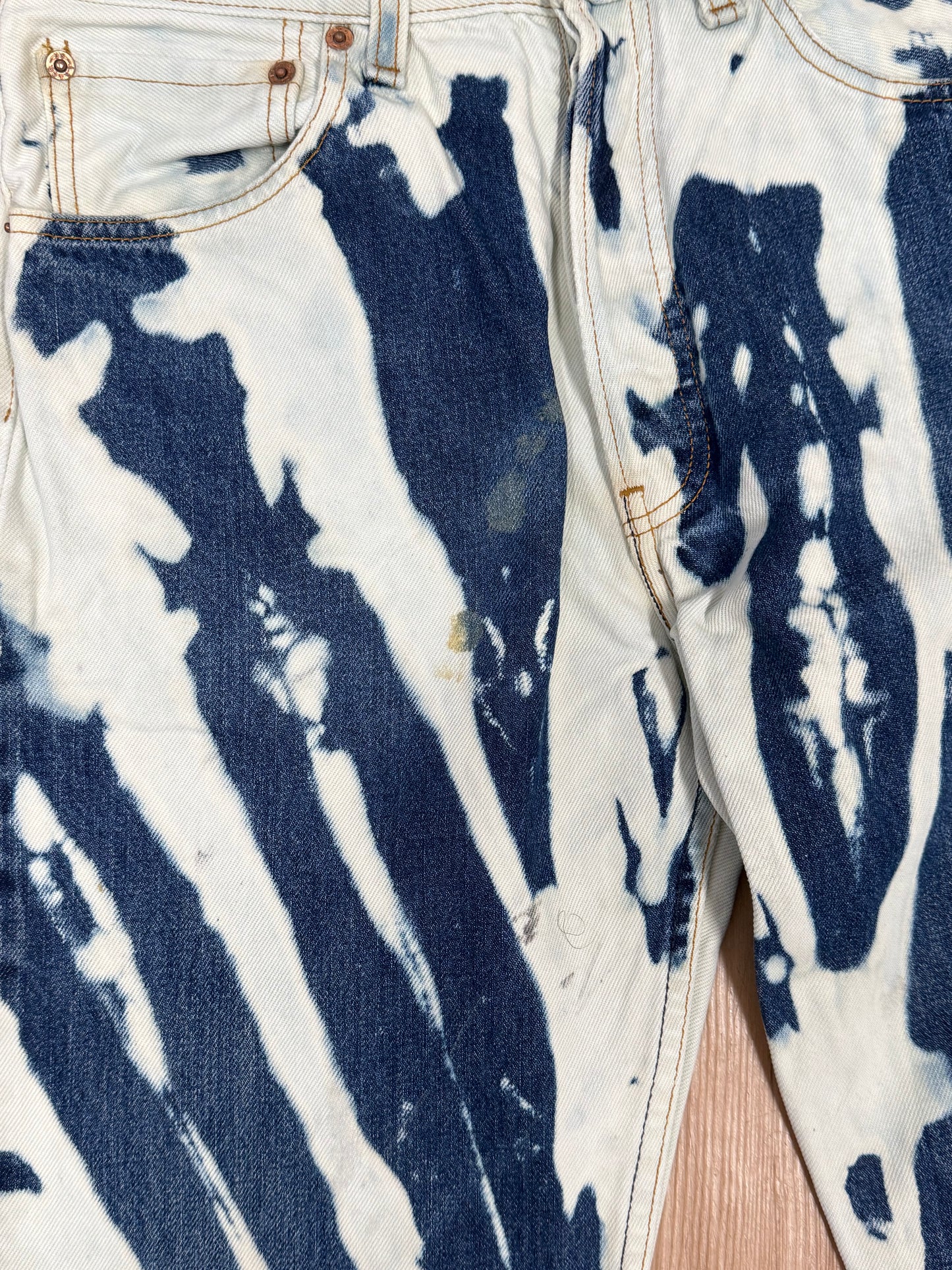 Blue Bleachers Taille skinny extensible 30/31"