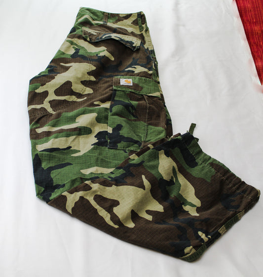 Carhartt genou court noir avec fermeture éclair complète - taille 32"