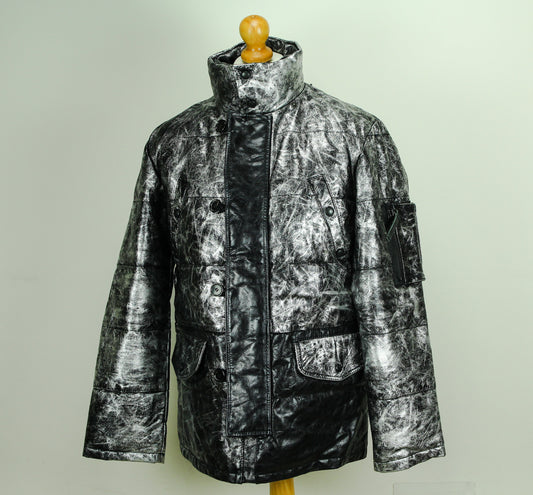 🔥 "Izreel Kazuhiro Takakura" real down silver jacket - Medium