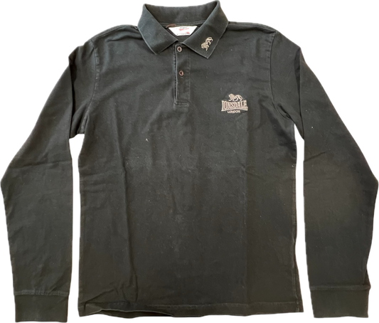 🔥 Lonsdale polo shirt black long sleeve M