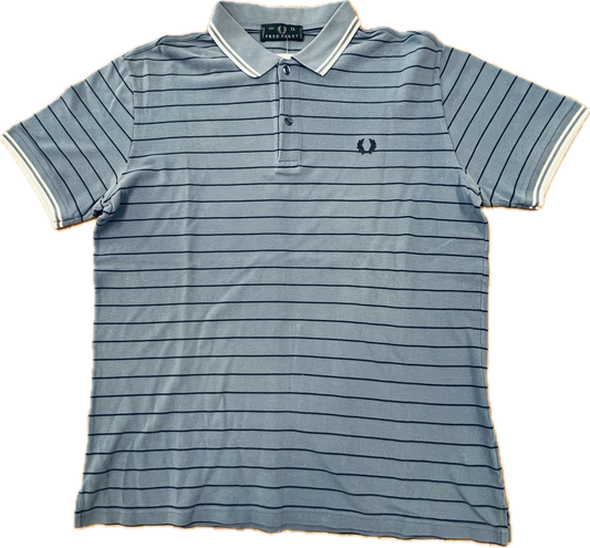 🔥 Fred Perry polo shirt blue (black stripe) XL