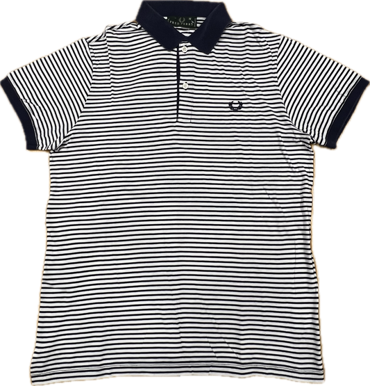 🔥 Fred Perry polo shirt blue and white stripe M
