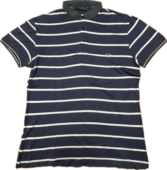 🔥 Fred Perry polo shirt blue (white stripe) XL