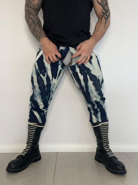 Slim fit Stretch Denim Bleachers with zips