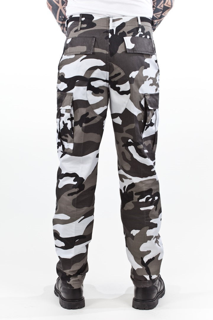 Zip-off army combats City Camo (Grey/White)