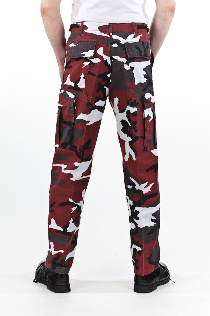 Zip-off army combats Red and White Camo