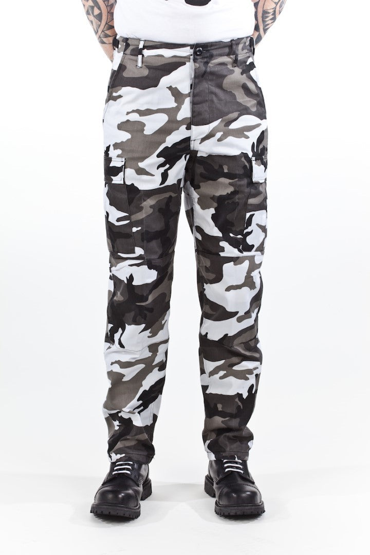 Zip-off army combats City Camo (Grey/White)