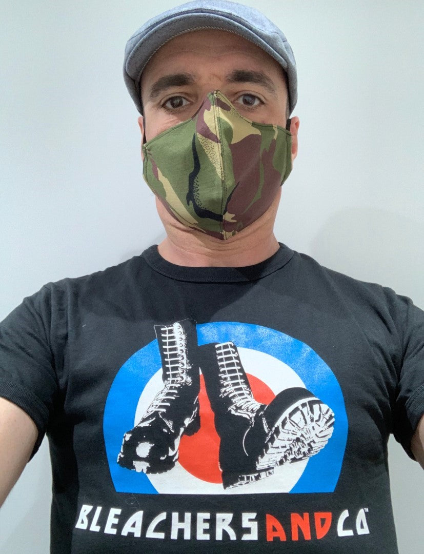 Gesichtsmaske Denim, Camouflage &amp; Prints mit eingebautem Filter