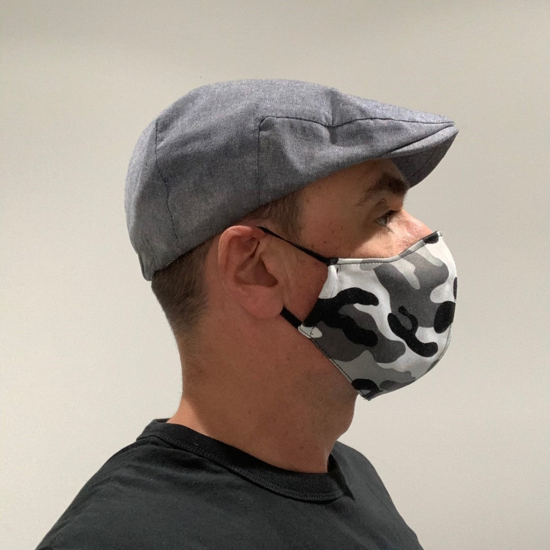 Gesichtsmaske Denim, Camouflage &amp; Prints mit eingebautem Filter