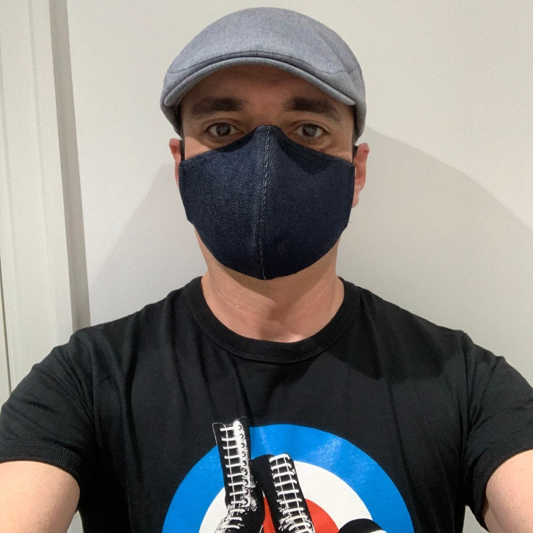 Gesichtsmaske Denim, Camouflage &amp; Prints mit eingebautem Filter