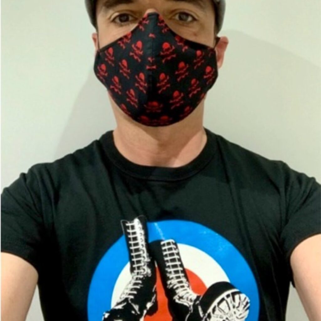 Gesichtsmaske Denim, Camouflage &amp; Prints mit eingebautem Filter