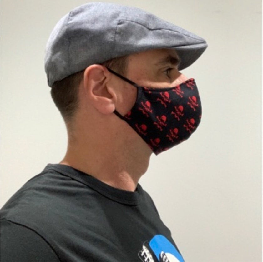 Gesichtsmaske Denim, Camouflage &amp; Prints mit eingebautem Filter