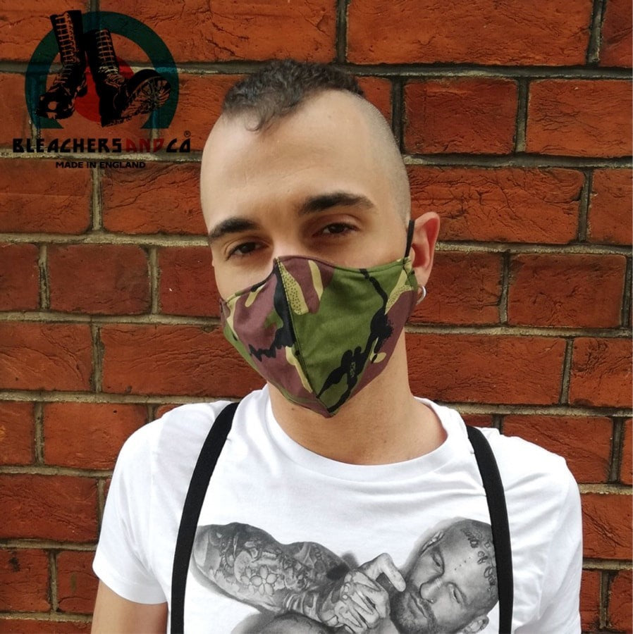 Gesichtsmaske Denim, Camouflage &amp; Prints mit eingebautem Filter